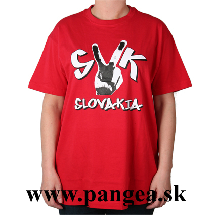 Tričko Slovakia SVK, červené - 3XL
