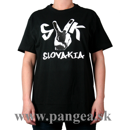 Tričko Slovakia SVK, čierne - 3XL