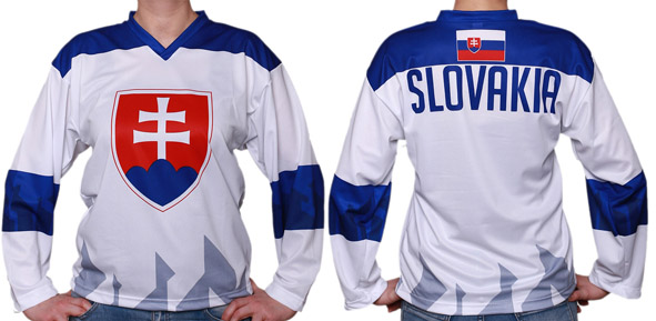 Detský hokejový dres reprezentačný, biely - 104