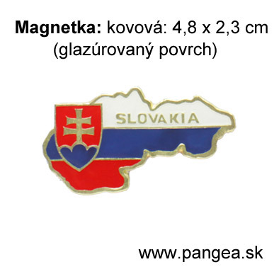 magnetka 695 - kovová, mapa Slovakia