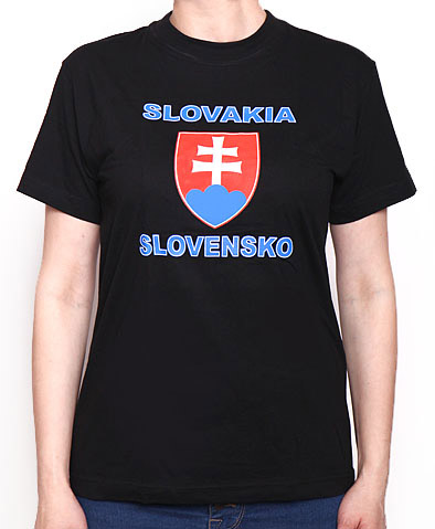 Tričko Slovakia znak Slovensko, čierne - XXL