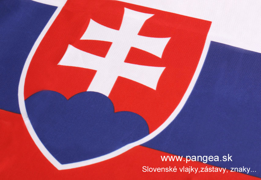 Slovenská vlajka 100 x 150 cm s tunelom (interiér, funny, šport)