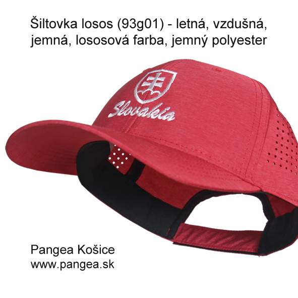 Šiltovka losos (93h01) - letná, lososová farba, slovenský znak Slovakia