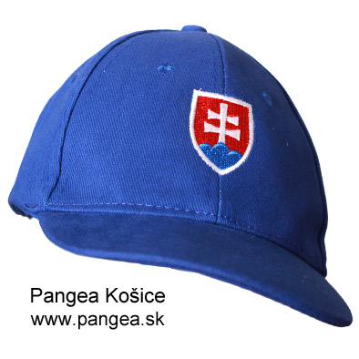 Šiltovka detská modrá (110), slovenský znak, výšivka