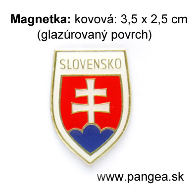 magnetka kovová Slovensko, biela