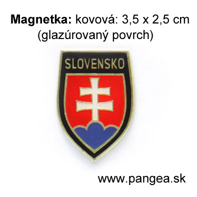 magnetka 696 - kovová, Slovensko, čierna