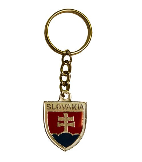 prívesok 861a (kov) - znak Slovakia malý biely