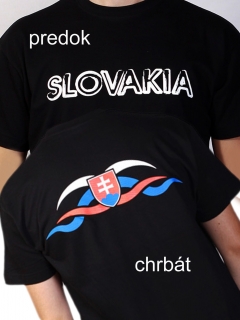 Tričko Slovakia (rohy), čierne - XXL