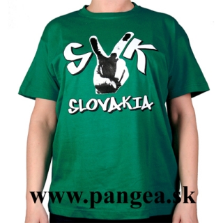 Tričko Slovakia SVK, smaragd - XL