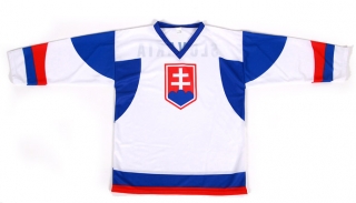 Detský hokejový dres Slovensko / Slovakia, biely - veľk.146