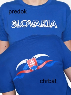Tričko Slovakia (rohy), kráľovská modrá - XXL
