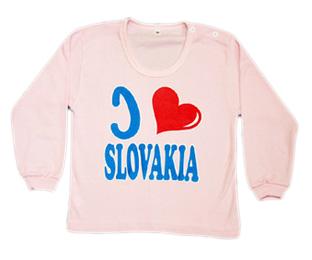 košielka I love Slovakia - ružová, veľk.104