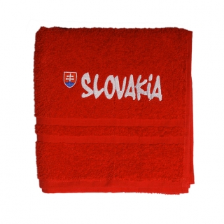 uterák 231c - červený, biela Slovakia, vyšívaný