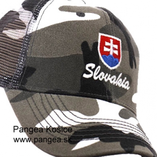 Šiltovka army (192c), sivá so slovenským znakom Slovakia