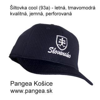 Šiltovka cool (93a) - letná, tmavomodrá - slovenský znak Slovensko, vyšívaná