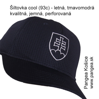 Šiltovka cool (93c) - letná, tmavomodrá - slovenský znak veľký, vyšívaná