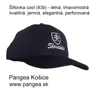 Šiltovka cool (93b) - letná, tmavomodrá - slovenský znak Slovakia, vyšívaná 