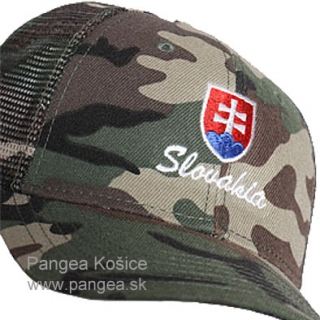 Šiltovka army maskáčová (192d), zelená so slovenským znakom Slovakia