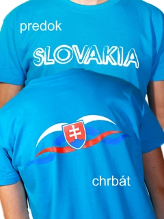 Tričko Slovakia (rohy), farba aqua - M