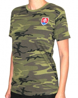 Tričko maskáčové - slovenský znak vyšívaný - M