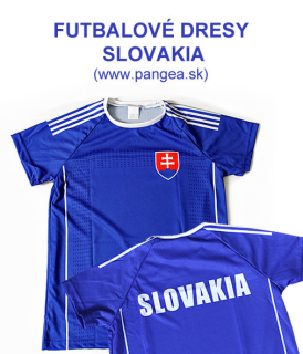 Detský futbalový dres Slovensko - modrý - 140