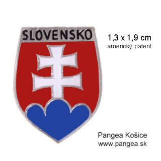 Odznak Slovensko 845b slovenský znak, kovový, strieborný