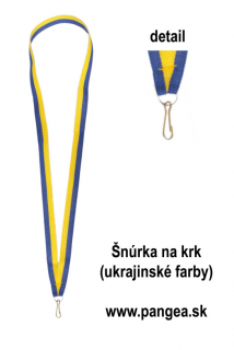 Šnúrka na krk - ukrajinské farby