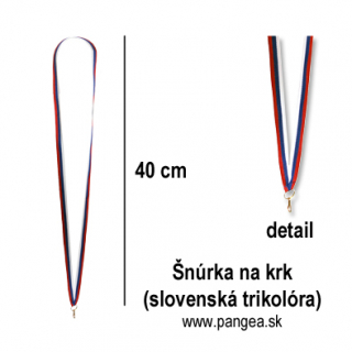 Šnúrka na krk - slovenská trikolóra