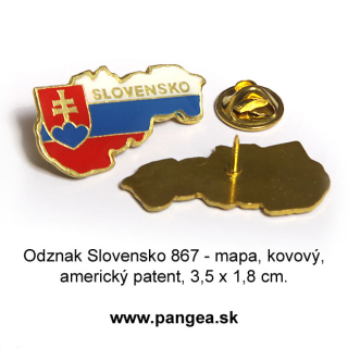 Odznak Slovensko 867 - mapa