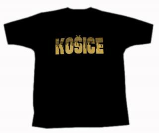 tričko zlaté Košice - čierne