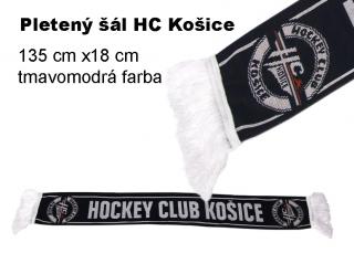 Šál HC Košice / tmavomodrý, pletený