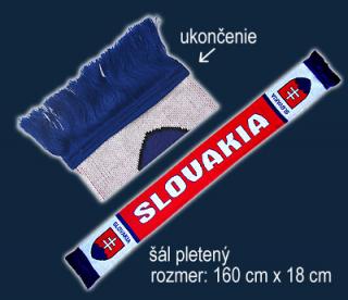 Šál Slovensko / Slovakia pletený - trikolóra