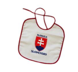 podbradník Slovakia znak - biely/červený lem