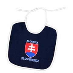 podbradník Slovakia znak - modrý / biely lem